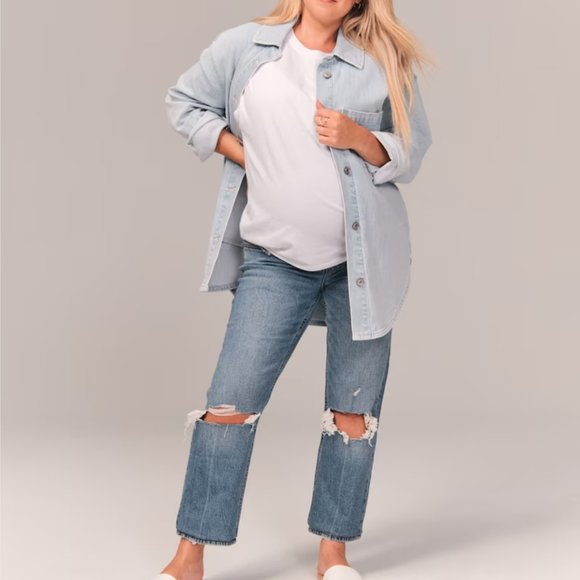 Abercrombie & Fitch Jeans Abercrombie Comfort Stretch Petite Maternity Ankle Straight Jean 8